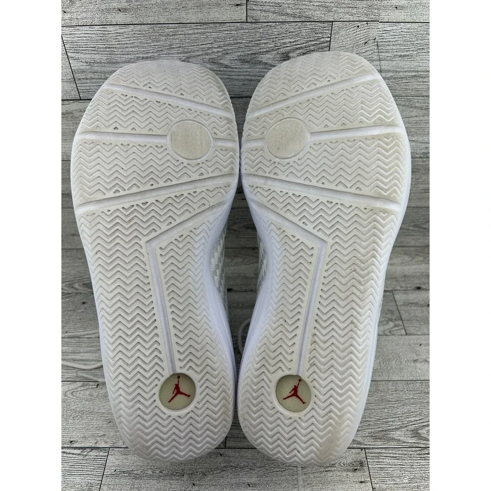 Jordan Air‎ White Woven Mid Top Sneakers Mens Size 9.5